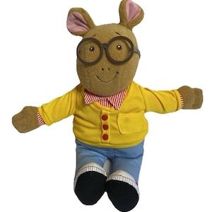 Vintage 1996 Talking Arthur Plush 17” Hasbro Playskool PBS 90s Marc Brown WORKS Talks PBS Kids Stuffed Animal