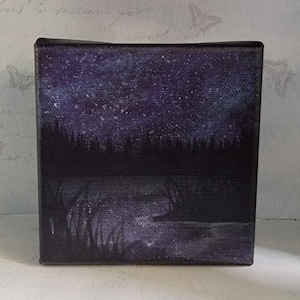 Dark Purple 2 Night Sky 4&quot;×4&quot;