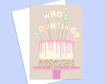 Who's Counting Greeting Card - Designed & Made in Melbourne