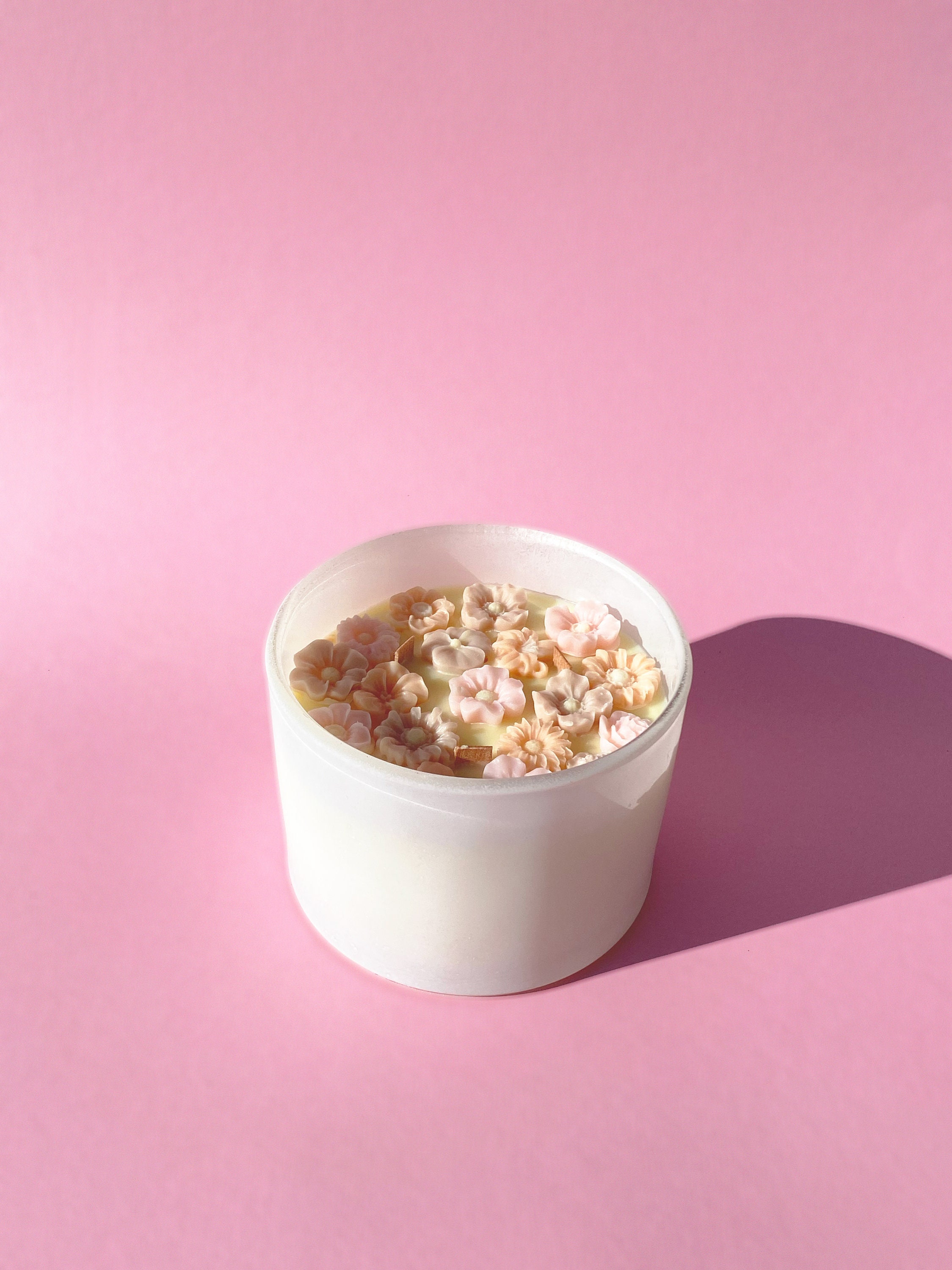 Mrs. Bucket Extra Large Soy Jar Candle With Flower Decorations Hand