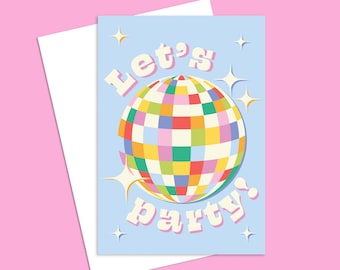 Let's Party Greeting Card - Designed & Made in Melbourne