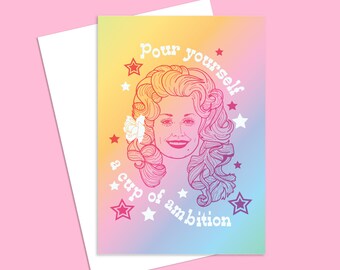 Cup of Ambition Greeting Card - Blank Inside - Designed & Printed in Melbourne, Australia with Vegetable-based inks on recycled card