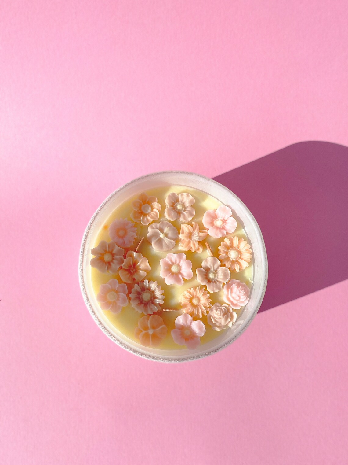 Mrs. Bucket Extra Large Soy Jar Candle With Flower Decorations Hand