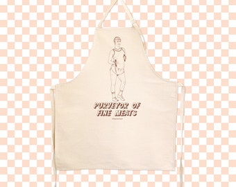 Purveyor of Fine Meats screen-printed cotton apron - Made in Melbourne, Australia