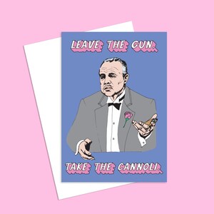 Tarjeta de felicitación Cannoli - Interior en blanco - Diseñado e impreso en Melbourne, Australia con tintas vegetales sobre tarjeta reciclada