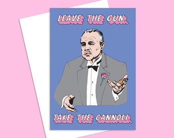 Cannoli Greeting Card - Blank Inside - Designed & Printed in Melbourne, Australia with Vegetable-based inks on recycled card