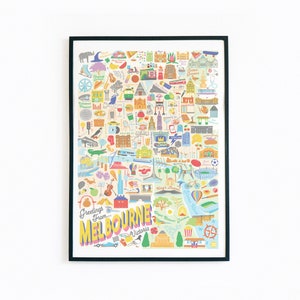 Greetings From Victoria Map Original Kunstwerk Druck