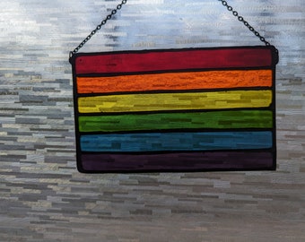 Stained Glass Pride Flag