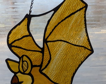 Stained Glass Flying Bat