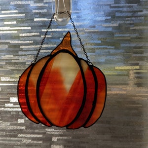 Stained Glass Pumpkin - Orange