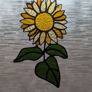 Gebrandschilderd glas zonnebloem