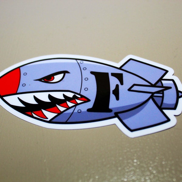 F Bomb sticker, Funny Vinyl Sticker, PREMIUM Quality, Laminated, Glossy Finish, Weatherproof, Waterproof, U.V Protection