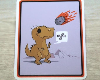 Funny Dinosaur Sticker, Funny Vinyl Sticker, PREMIUM Quality, Laminated, Glossy Finish, Weatherproof, Waterproof.