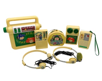 Vintage Cabbage Patch Kid Radios | Lot of Five 1980s Adorable Display Childhood Nostalgia Toys Untested