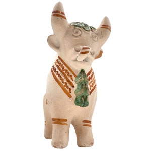 Peruvian Pottery Bull Torito de Pucara Terracotta Sculpture Figurine Vintage