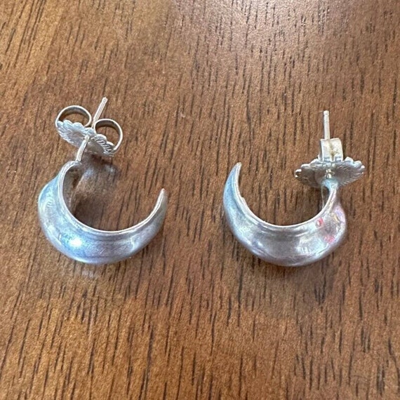 Sterling Silver Hoop Earrings Robert Lee Morris 9… - image 2