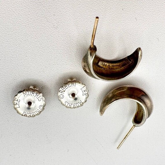 Sterling Silver Hoop Earrings Robert Lee Morris 9… - image 8