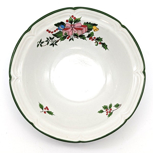 Vintage Christmas Bowls Stoneware International China Co Xmas Tradition Japan EA