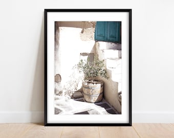 Santorini Wall Art, Santorini Wall Art, Griekenland afdrukbare kunst aan de muur, Wall Art, digitale download, Reizen Wall Art