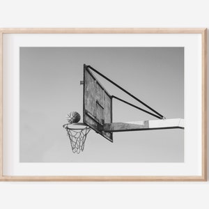 Basketball Hoop Wall Print, Basketball Wall Art Poster,  Printable wall art, Basketball Wall Decor , digital download, Travel Wall Art