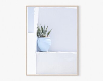 Santorini Wall Art, Santorini Print, Greece Printable Wall Art, Santorini Black & White Photography, Digital Download, Travel Wall Art