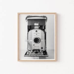 Polaroid Kamera Druck, schwarz weiß Wandkunst, minimalistische Wandkunst, digitaler Download