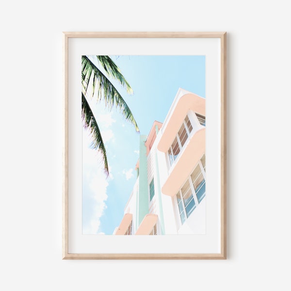 Miami Wall Art,Miami Beach Poster, Ocean Drive, Printable wall art, Wall Art, digital download, Travel Wall Art