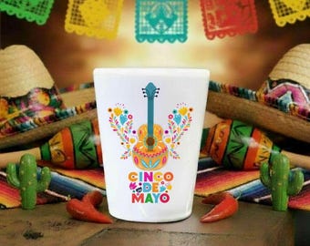 Cinco De Mayo Shot glass, Tequila Party Drinkware