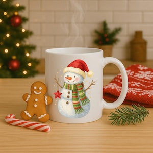 Christmas Snowman Coffee Mug: Holiday Drinkware
