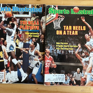 1982 College Basketball covers Sports Illustrated magazine.