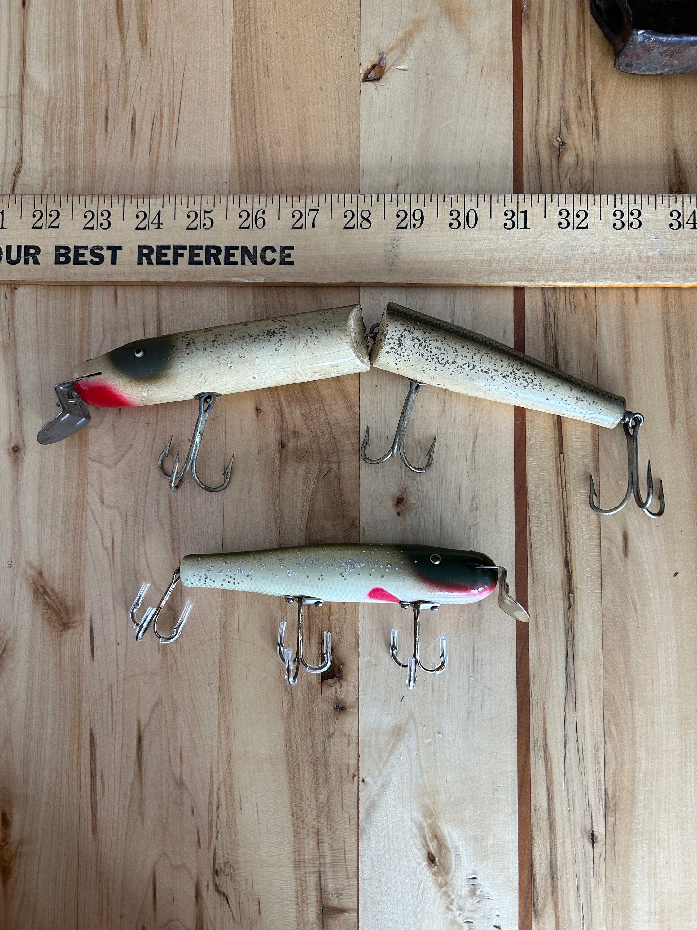Vintage Lucky Strike Wood Musky Lures 