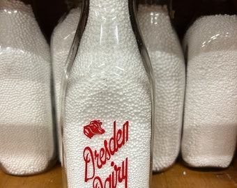 Vintage Dresden antique milk bottle