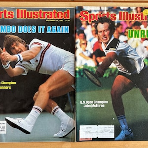 1984 John McEnroe cover/1982 Jimmy Connors cover Sports Illustrated magazine.