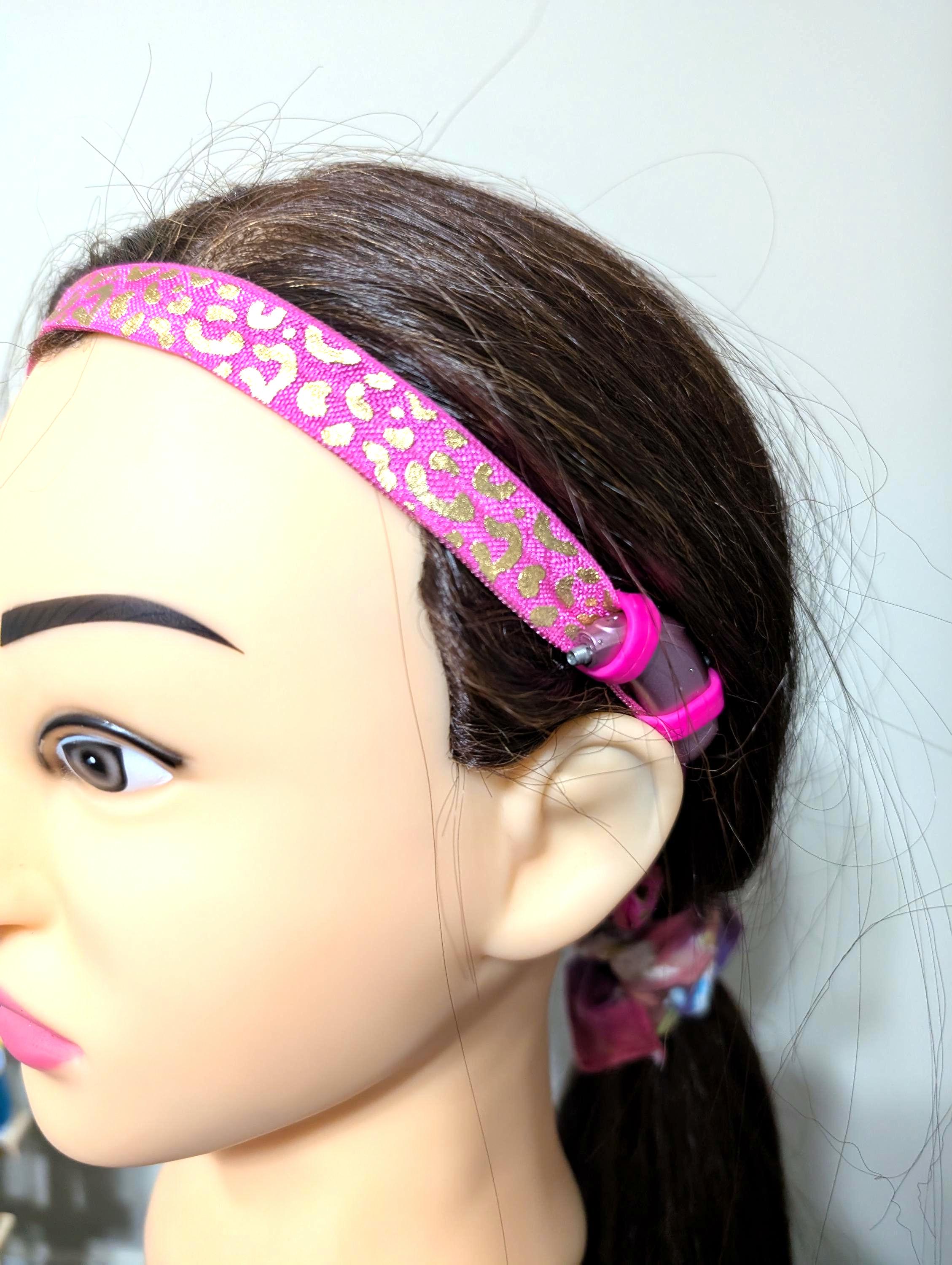 Hot Pink Headband Cochlear Implants , Hearing Aids - Etsy