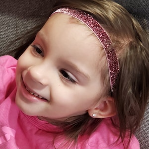 Attractive,Pink glitter headband Add sparkle to your hearing aid and cochlear implant compatible