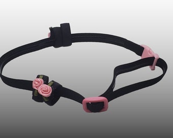 Schwarzes oder graues Unisex-Kopfband für Cochlear-Hörgeräte mit Anti-Rutsch-Griff, schlichten Schlaufenärmeln oder mit Blumen