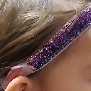 Pink/Purple/Black Ombre Hearing Aid/Cochlear Headband - Adjustable, Shock-Resistant