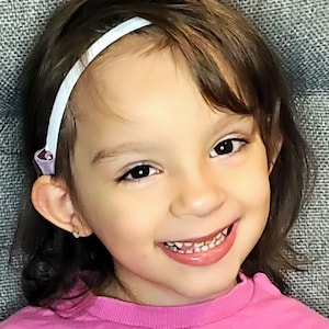 White Hearing Aid Headband: Adjustable Non-Slip Cochlear Implant Band