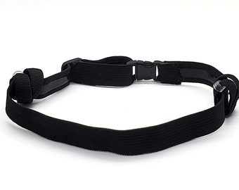Secure Comfort: Black Cochlear Headbands with Non-Slip Adjustable Loops plain or with flowers your color choice of buckles