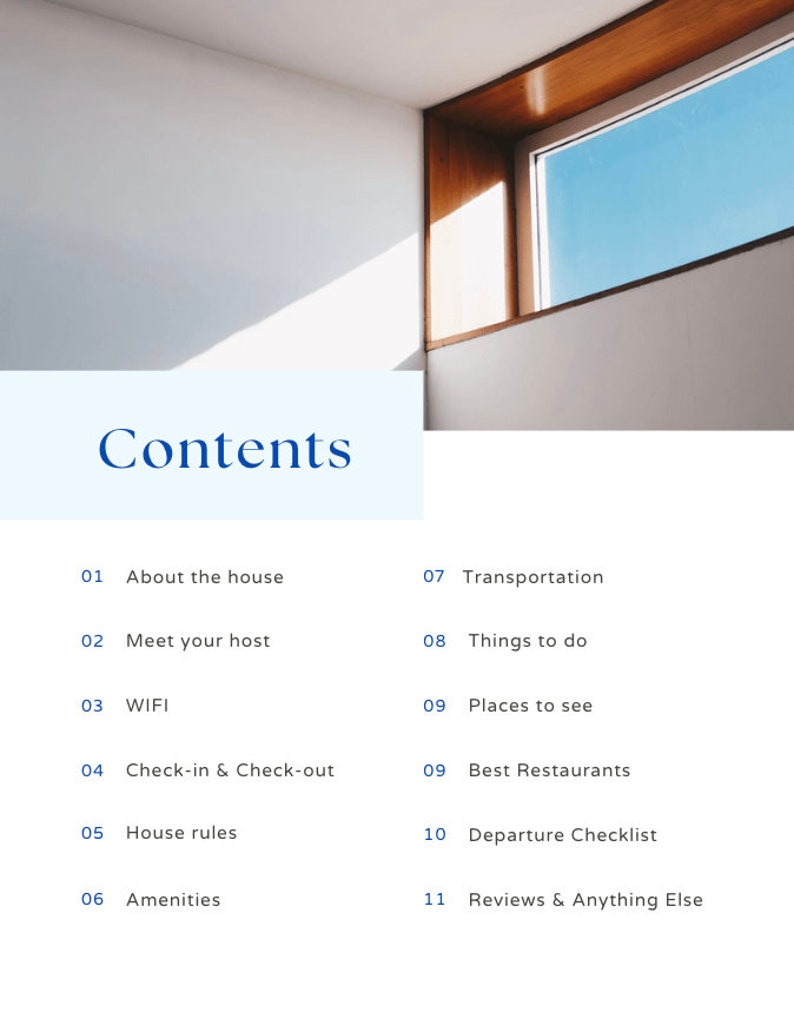 Airbnb Kit Canva Template House Host Manual Guidebook Template