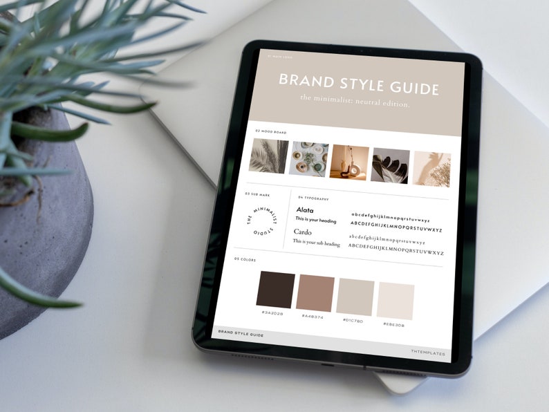 Minimalist Brand Style Guide Template | Mini Branding Kit Template ...