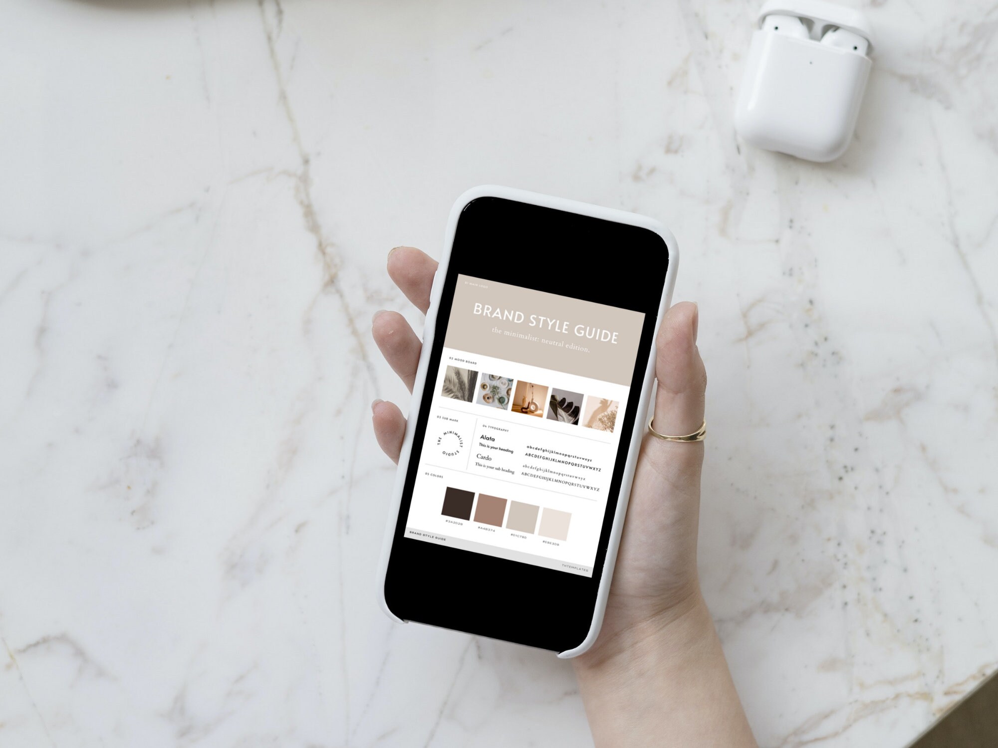 Minimalist Brand Style Guide Template | Mini Branding Kit Template ...