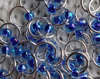 Cerulean snag-free stitch markers. Knitting notions and accessories.