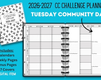 CC-Challenge-Planer 2026–2027 für den Community Day am Dienstag.