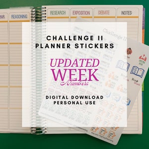 Classical Conversations Challenge II Planner Stickers