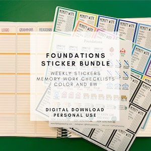Classical Conversations Foundations Planner Sticker Bundle