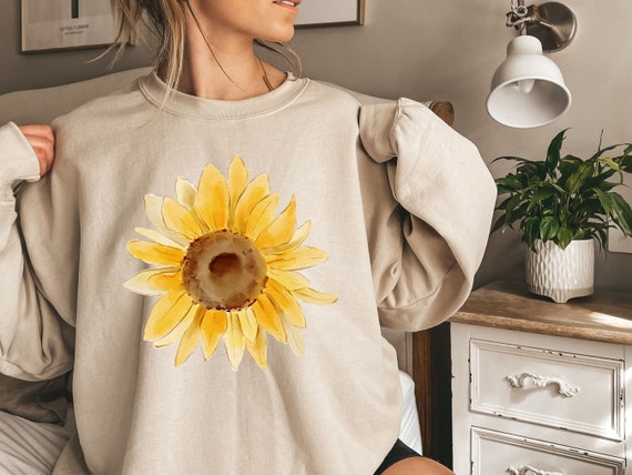 Brown Sunflower Sweatshirt Sunflower 