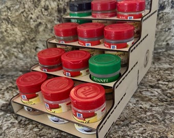 Spice Holder 5 Tier - SVG file for laser cut - 3 mm