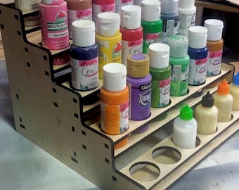 Paint Holder 5 Tier - SVG file for laser cut - 5 mm