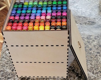 Marker Pen Box - Holds 121 Markers - SVG File